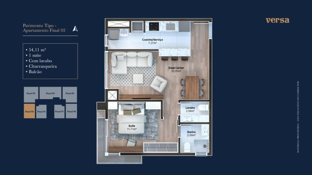 Apartamento 01 Dorm. com 52m² no bairro Avenida Central em Gramado para Comprar