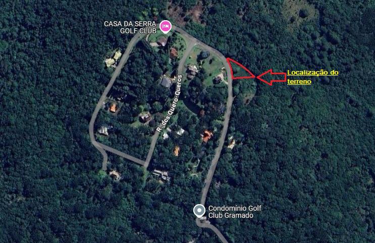 Terreno com 1596m² no bairro Golf Club em Gramado para Comprar