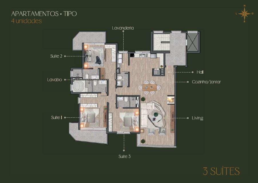 Apartamento 03 Dorm. com 226m² no bairro Avenida Central em Gramado para Comprar