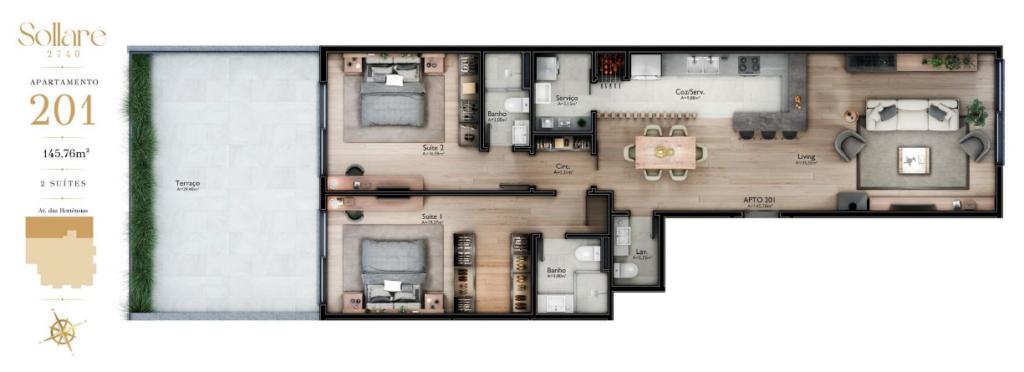 Apartamento 02 Dorm. com 145m² no bairro Centro em Gramado para Comprar